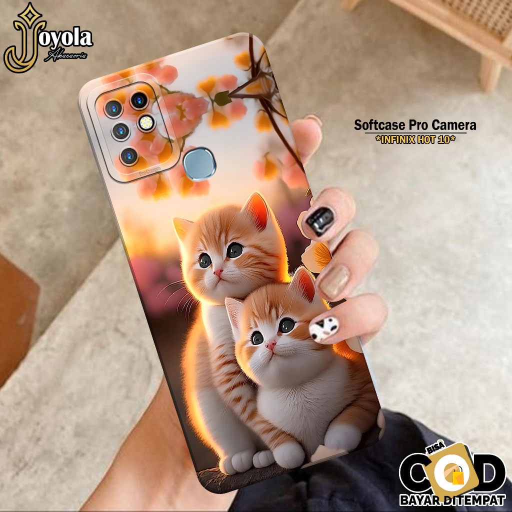 Case INFINIX HOT 10 Terbaru Fashion Case Kucing Lucu Softcase INFINIX HOT 10 JOYOLA Casing INFINIX H