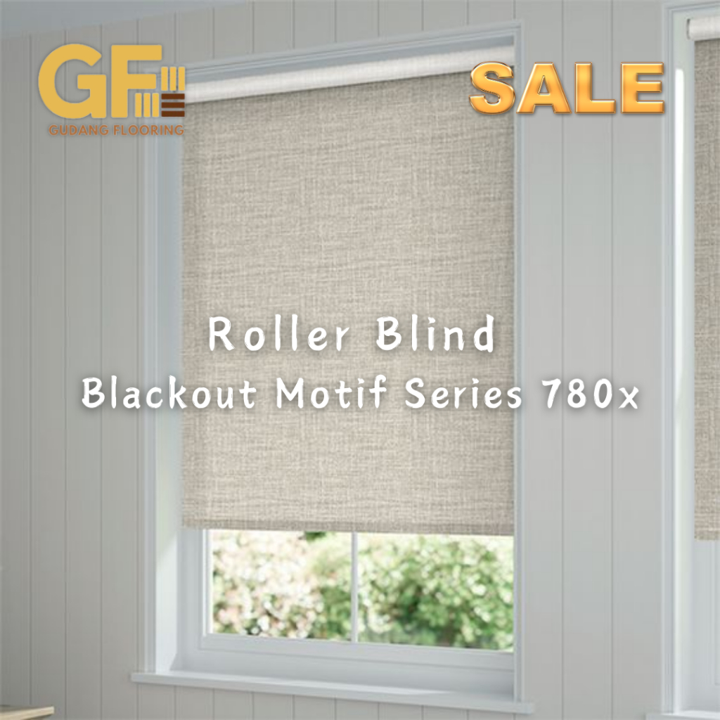 Roller Blind / Gordyn / Tirai Penutup Jendela / Shinichi Blackout Motif Series 780X