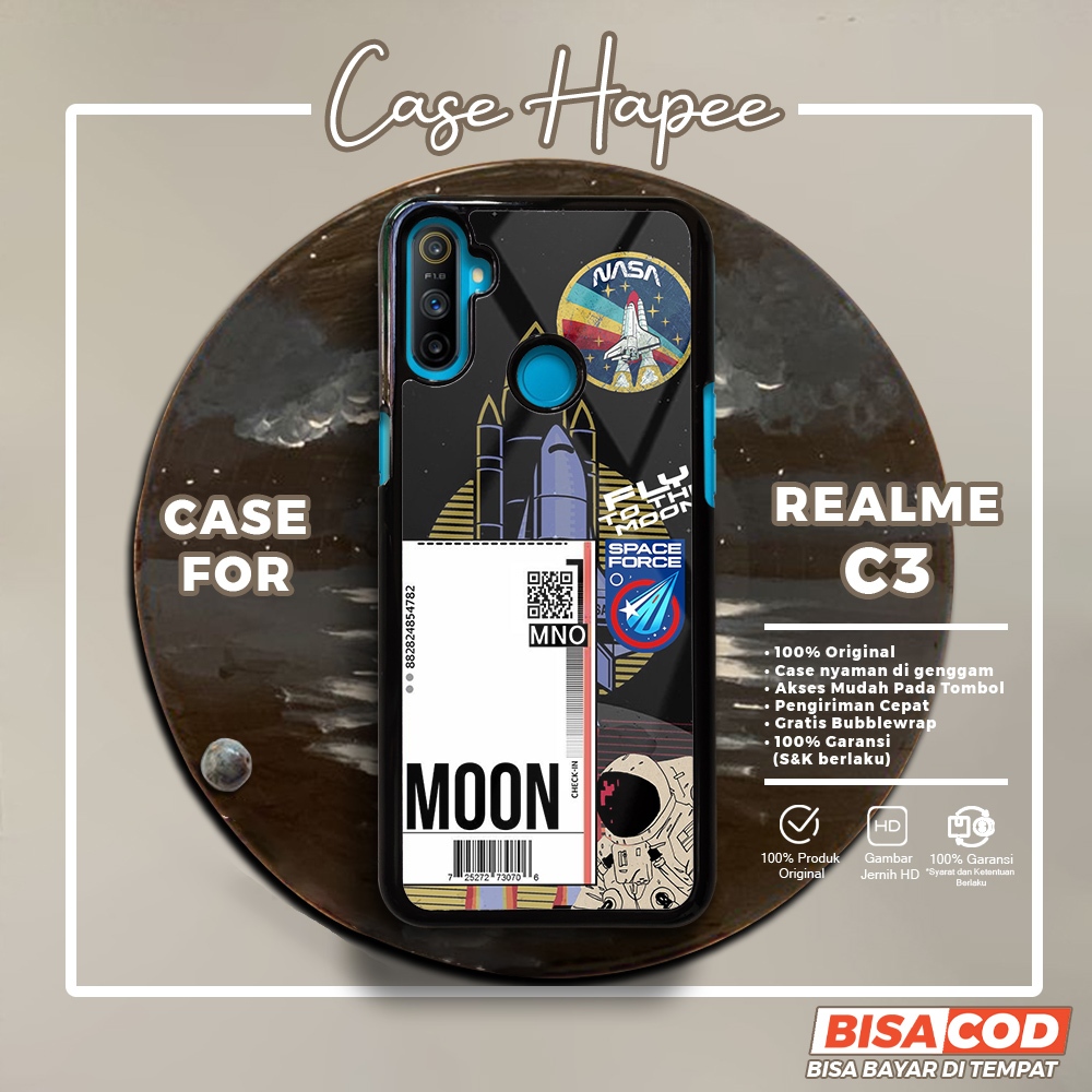 Case Realme C3 Casing Realme C3 [NASA] Casehapee Case Glossy Case Aesthetic Custom Case Premium Soft