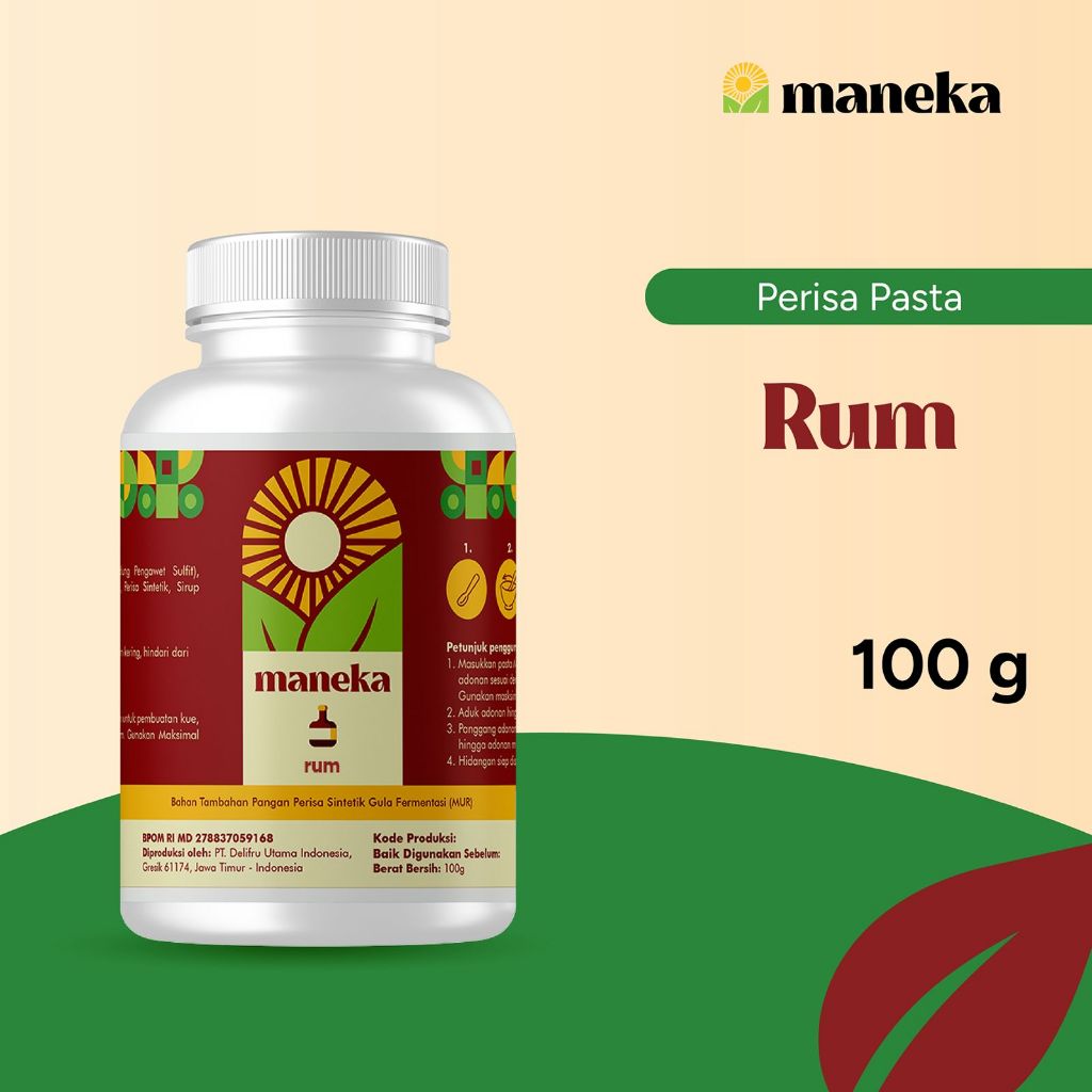 

Maneka Rum Perisa Pasta - Aroma Perasa & Pewarna Makanan Rasa Rum 100 ML