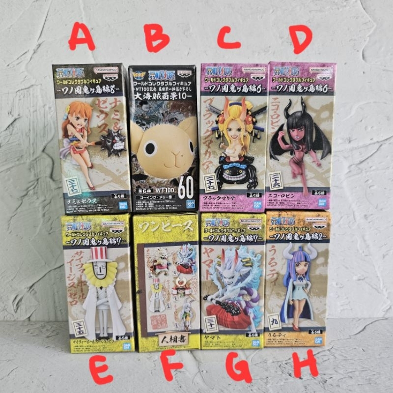 bandai banpresto wcf mini figure one piece nami robin black maria yamato carrot