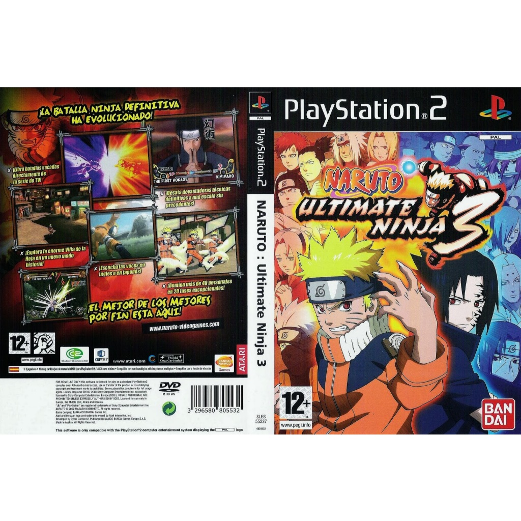 Naruto Ultimate Ninja 3 GAME PS2 UNTUK PC LAPTOP ANDROID - EMULATOR