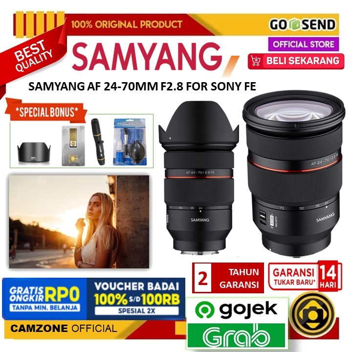 Samyang AF 24-70mm f2.8 FE Sony Fullframe Samyang 24-70 mm f/2.8 Lens Original GARANSI RESMI