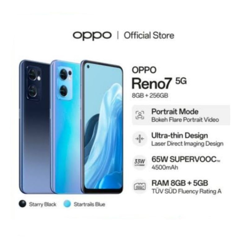 HP OPPO RENO 7 5G 8/256 GB - OPPO RENO 7 5G RAM 8GB ROM 256GB RESMI