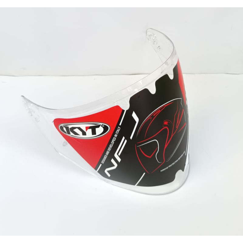 Kaca helm kyt nfj | kyt ttr jet clear original