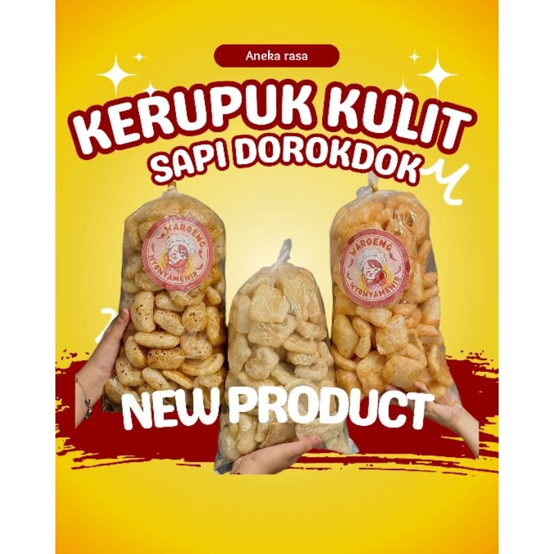 

TERMURAH | 200gr KERUPUK KULIT SAPI ANEKA RASA | KERUPUK RAMBAK | DOROKDOK