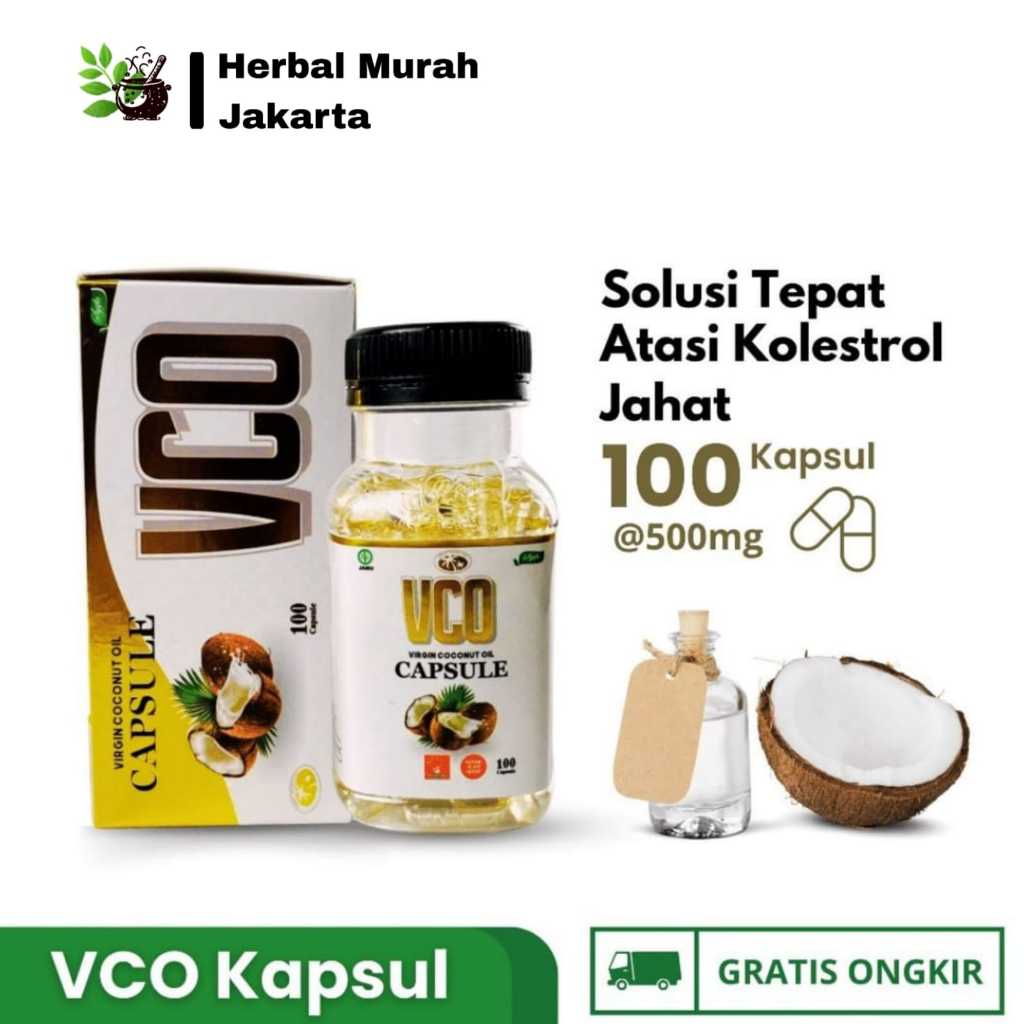 VCO Oil Original Virgin Coconut Oil Murni Minyak Kelapa 100 Kapsul | VCO Cair Original