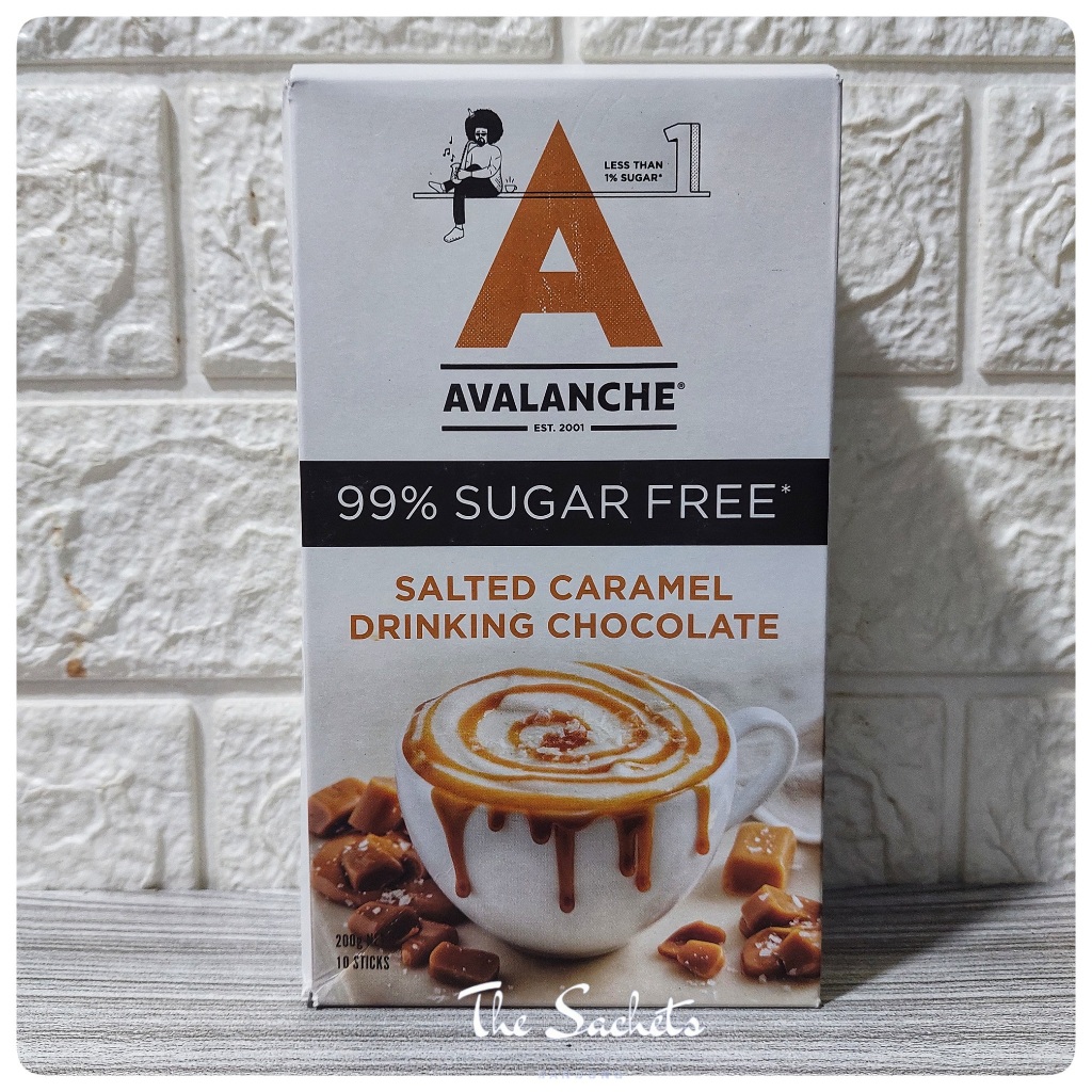 

Avalanche 99% Sugar Free Salted Caramel Drinking Chocolate Sachet