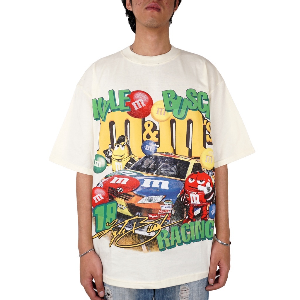 OVERSIZE TSHIRT KKONTENER M&M KYLE BUSCH CREAM