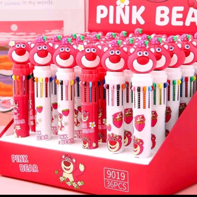 

Pulpen 10 warna lotso sanrio kuromi my melody cinnamoroll avengers