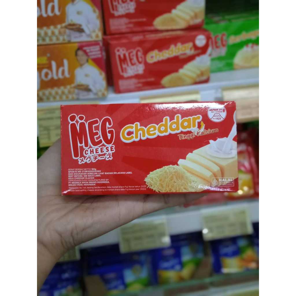 

Meg Cheese Cheedar 180gram Tinggi Kalsium Merah