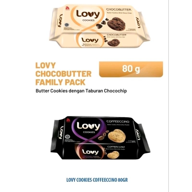 

Lovy cookies Family PACK Chocobutter / Coffeccino 80 gram