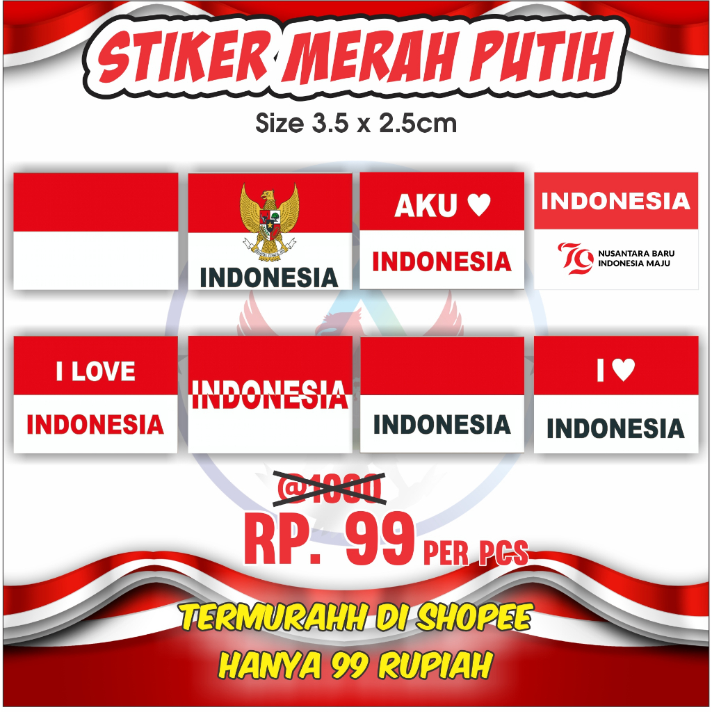 

STICKER PIPI BENDERA INDONESIA MERAH PUTIH LABEL PIPI KEMERDEKAAN 17 AGUSTUS TERMURAH!!