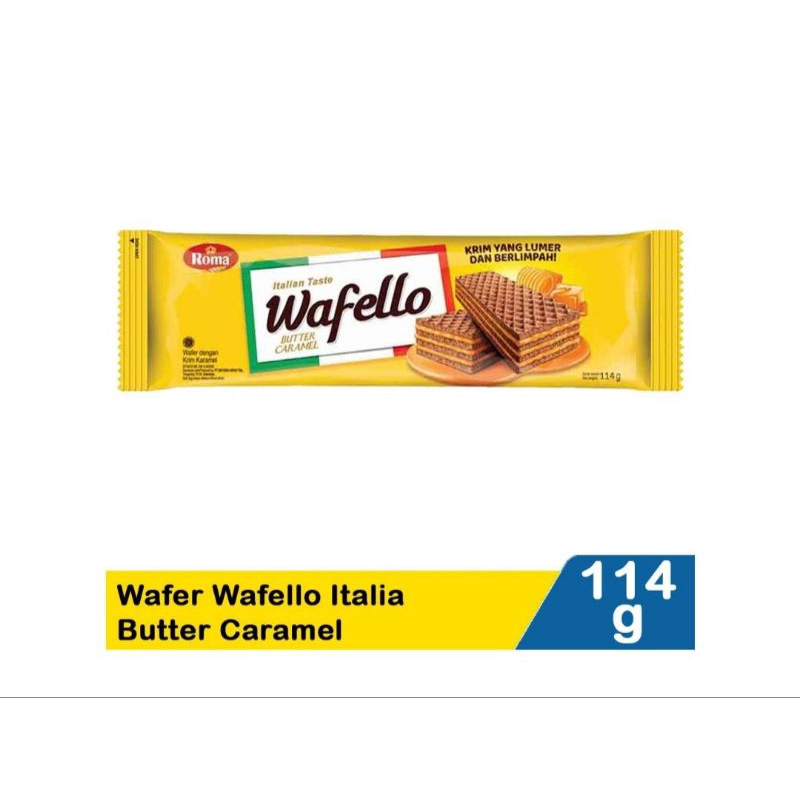 

(PROMO) Wafer Wafello Italia Butter Caramel 114 gram