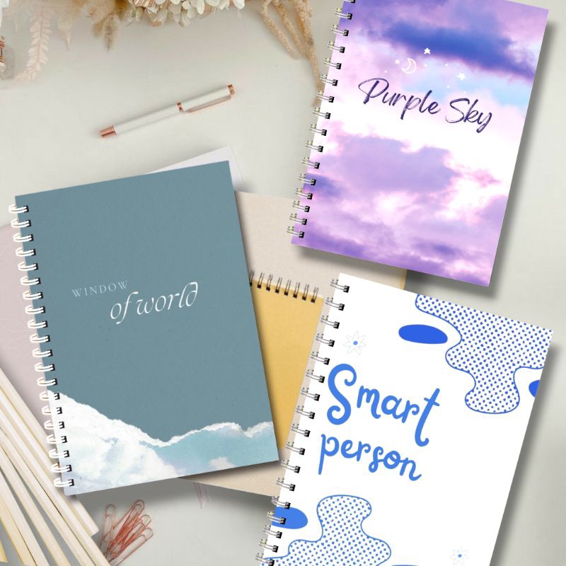 

[READY] NOTEBOOK AESTHETIC A6 BUKU CATATAN KECIL SPIRAL BUKU TULIS JURNAL DIARY HARIAN NOTES BOOK