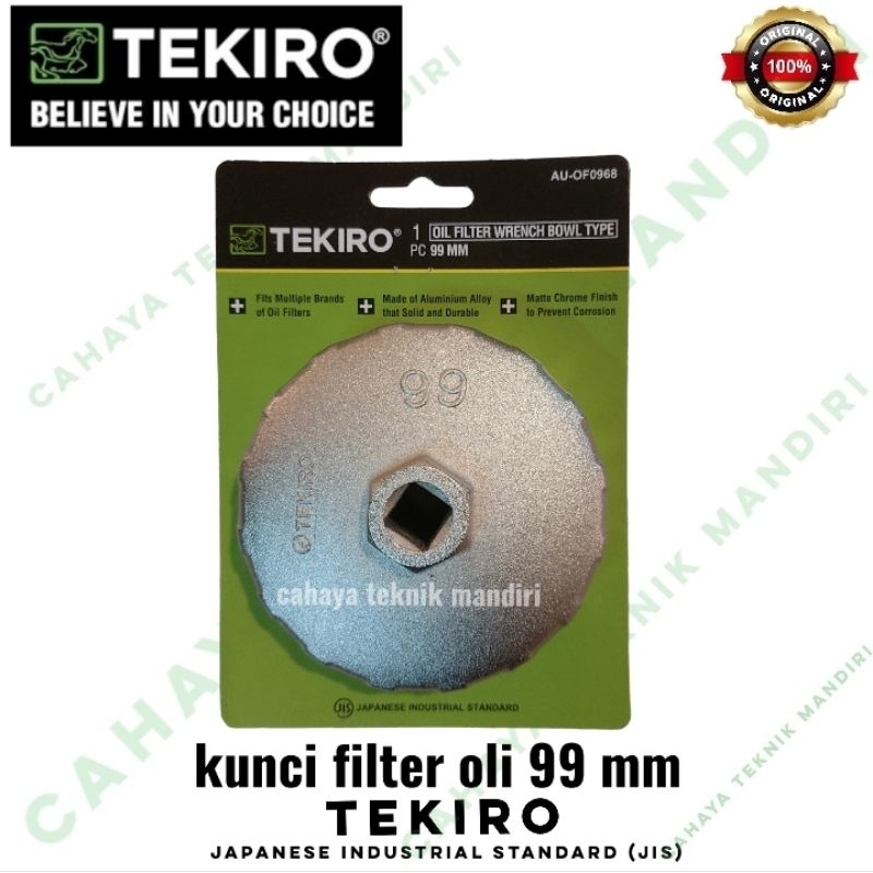 TEKIRO AU-OF0968 kunci filter oli 99 mm ( mangkok ) untuk mobil colt diesel dan  panther