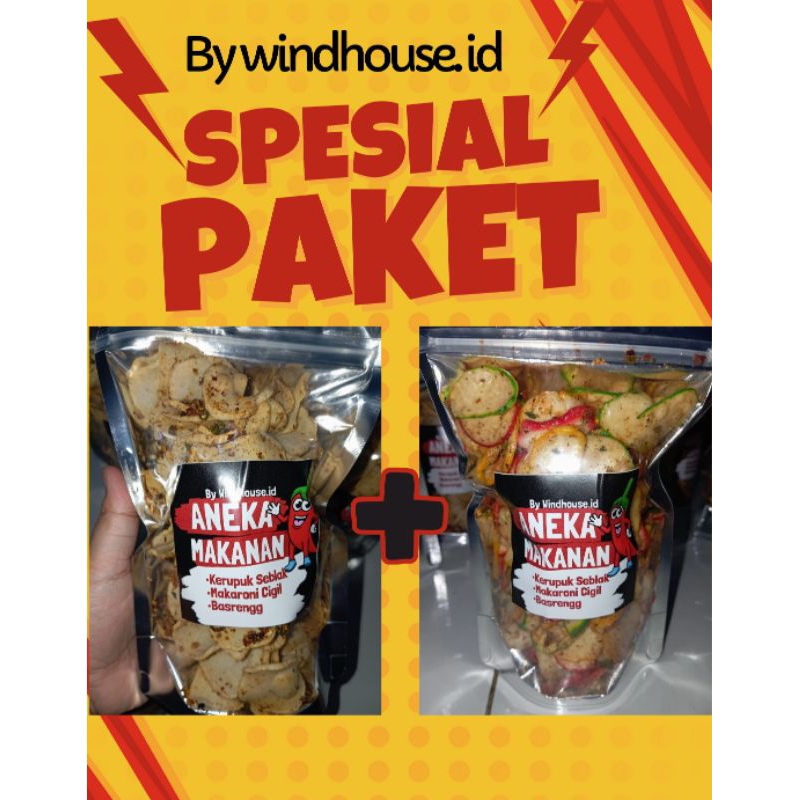 

paket bundling basreng tipis dan kerupuk seblak