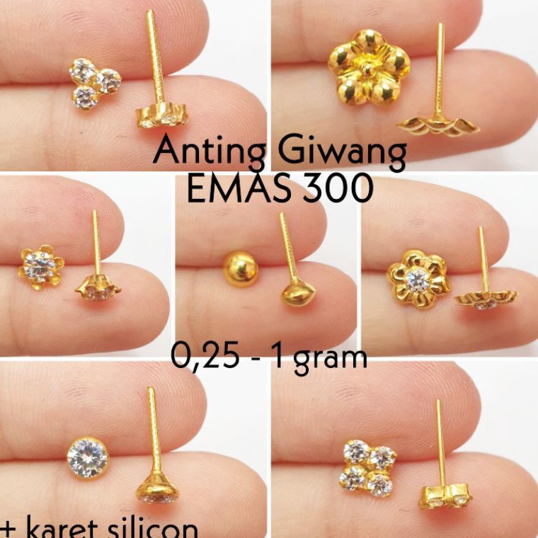 Miliki sekarang Anting Tusuk  Giwang EMAS ASLI Kadar 3  6K  TOKO MAS LIA GOLD I  EA 221  24