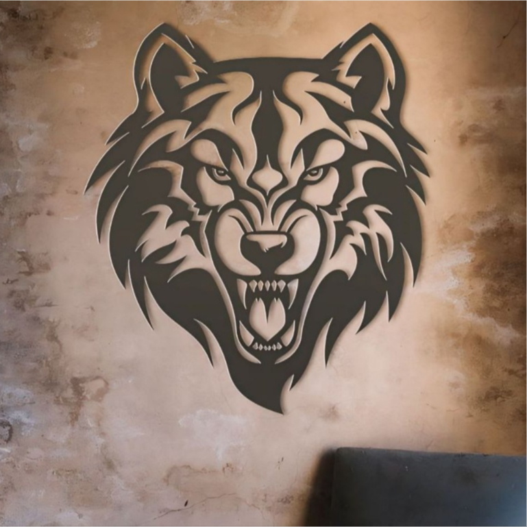 Hiasan Dinding Timbul Gambar Serigala Wolf