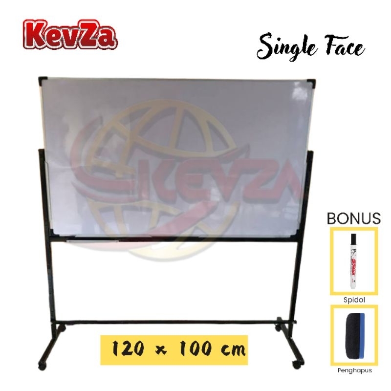 

Papan Tulis / Whiteboard Single Face + Standing Besi 120 cm × 100 cm