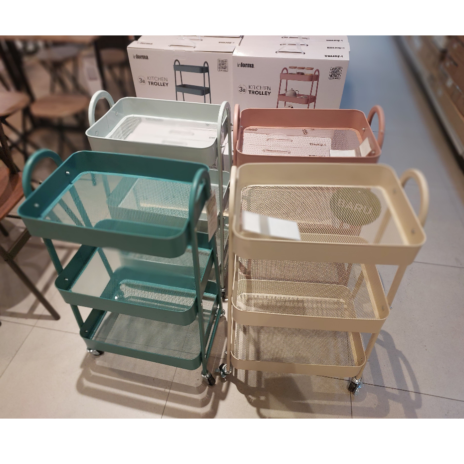 Informa Walter II KITCHEN TROLLEY Rak Troli Dapur 3 Tingkat - Hijau