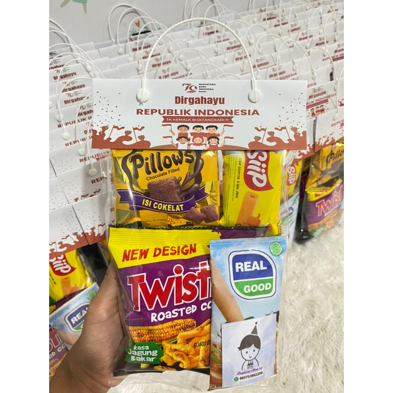 

Bingkisan 17 Agustus / Snack tema HUT RI / Snack Ulang Tahun Costum