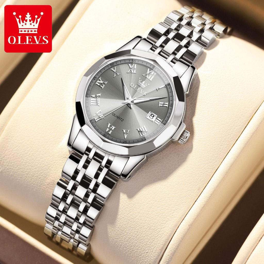 OLEVS Original Jam Tangan Wanita Terbaru Analog Fashion Jam Tangan Rantai Wanita Anti Air Mewah