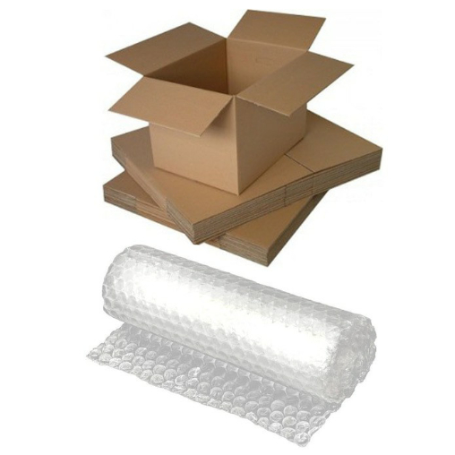 

Packing Box + Bubble wrap