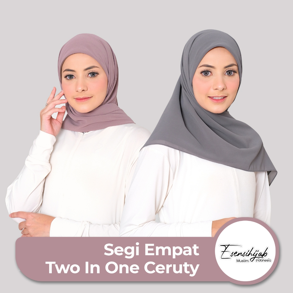 SegiEmpat Instan Inner/Hijab SegiEmpat Inner 2 Layer/Segiempat Inner Ceruty 2in1
