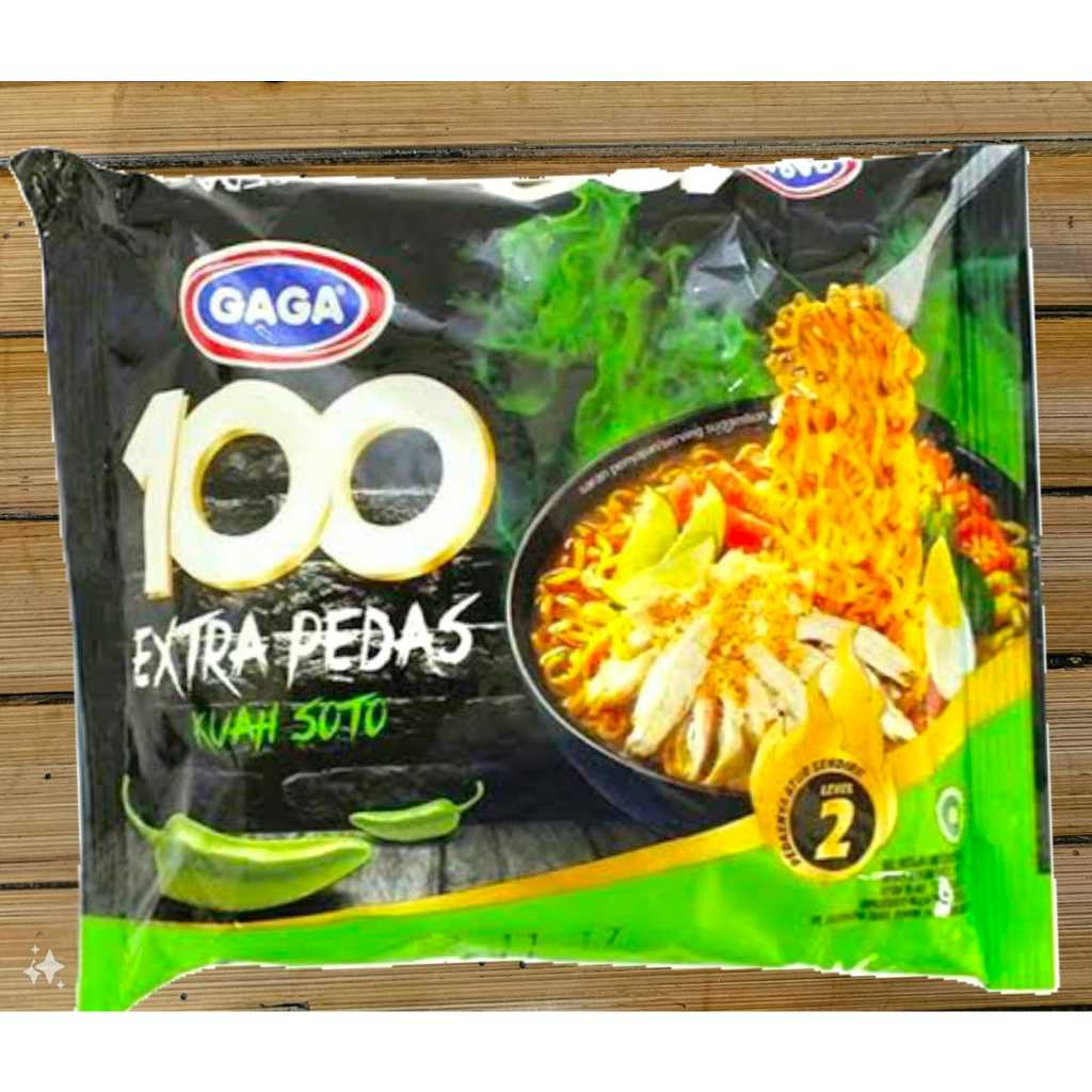 

Gaga Mie 100 Kuah Extra Pedas Soto