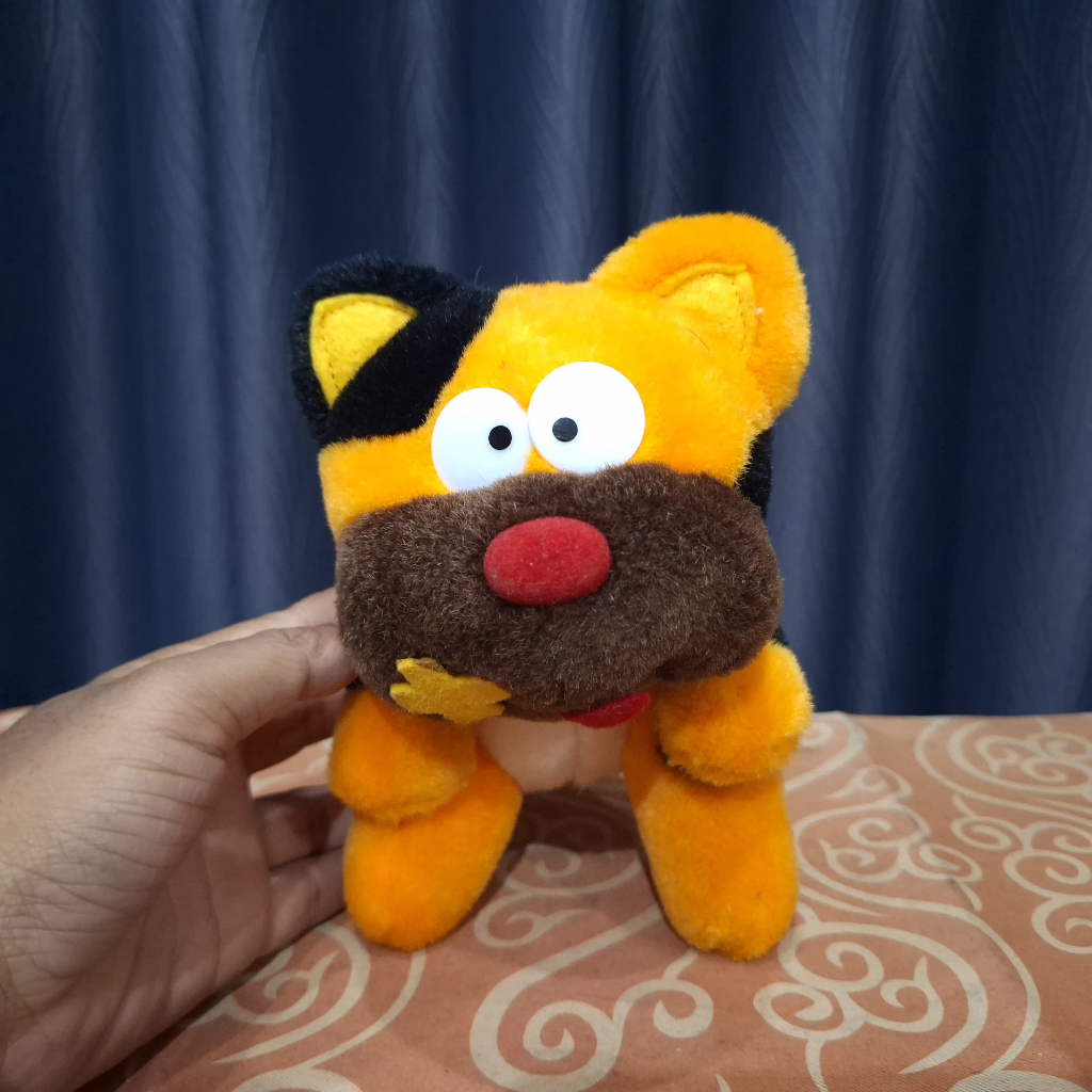 Boneka Anjing Kecil Guguk Oren Orange Dog Melet Mata Keras Cantik Lucu
