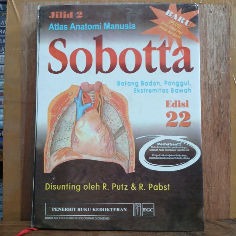 Atlas Anatomi Manusia Sobotta Jilid 2 Edisi 22 [Buku Original Bekas Pakai]