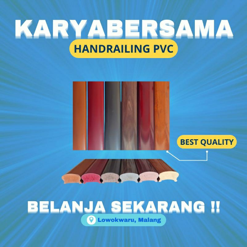 P : 2 meter Handrailing pvc / Pegangan railing tangga pvc
