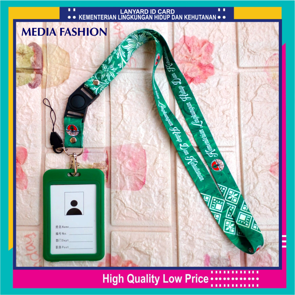 

Lanyard Tali Gantungan ID Card Kementerian Lingkungan Hidup Dan Kehutanan Free Strap Gantungan HP/Flashdisk
