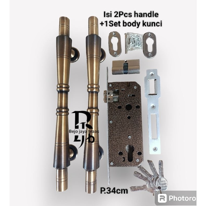 HANDLE PINTU RUMAH SET KUNCI GAGANG PINTU RUMAH SET