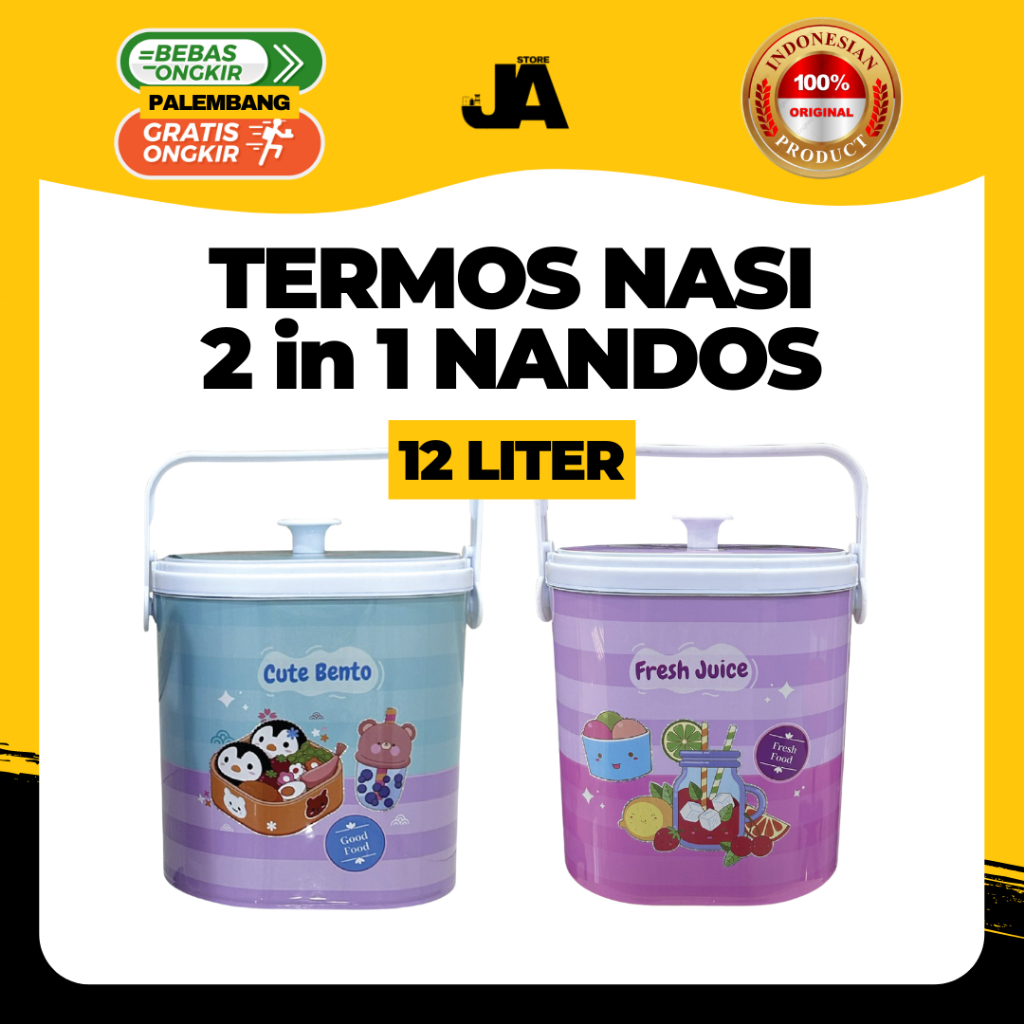 Termos Nasi 2 in 1 (12 Liter) Nandos Naiba / Rice Bucket / Serbaguna Oval