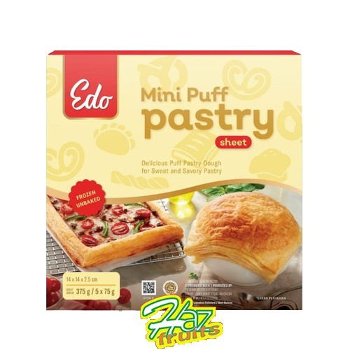 

EDO Mini Puff Pastry Sheet Adonan Kulit Pastry Lembaran 375gr