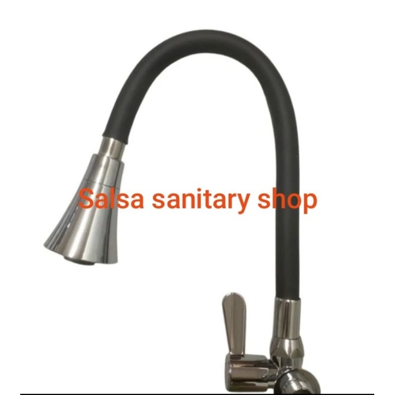 kran sink flexible trompet hitam/ kran sink flexible tembok