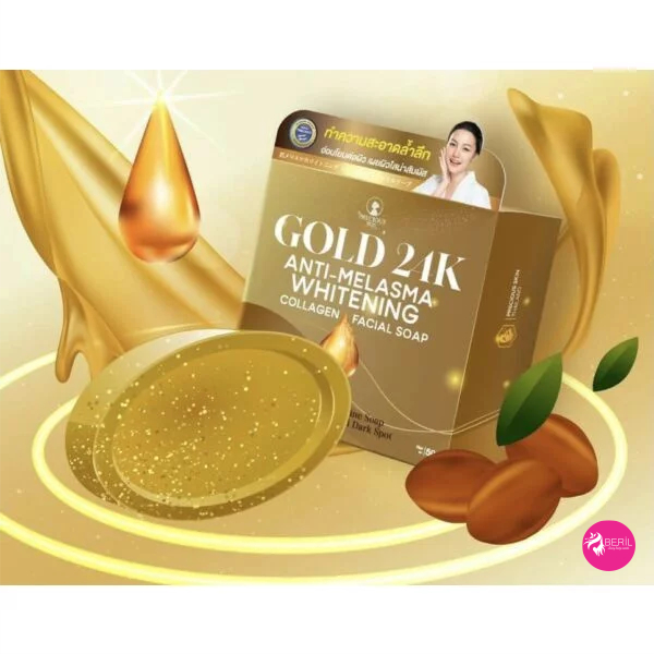PRECIOUS SKIN THAILAND GOLD 24K ANTI -MELASMA WHITENING COLLAGEN FACIAL SOAP