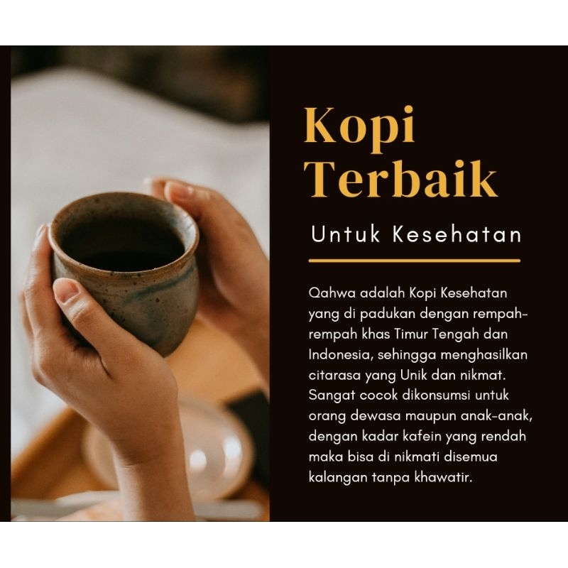 

Qahwa Kopi Rempah Premium | Kopi Kesehatan dengan Rempah-rempah Khas Arab | Menjaga Kesehatan dan Imun Tubuh