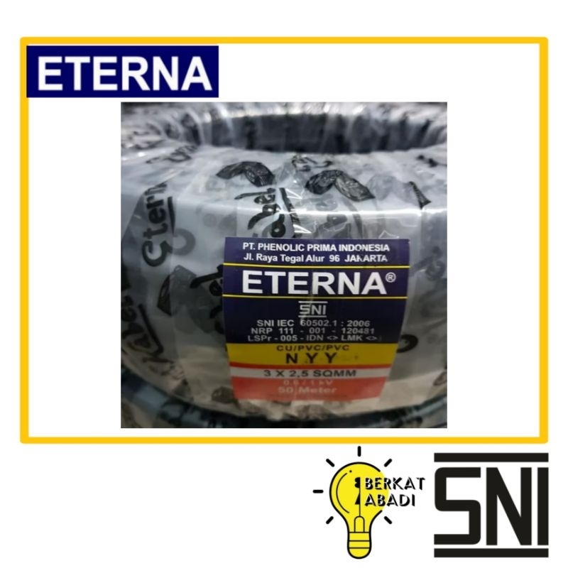Eterna Kabel NYY 3 X 2.5 50 Meter