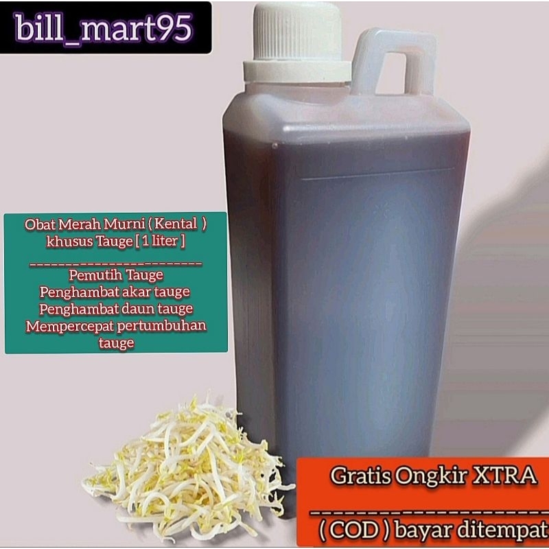 OBAT MERAH MURNI (1 liter ) khusus Tauge                                              ( Pemutih & Pe