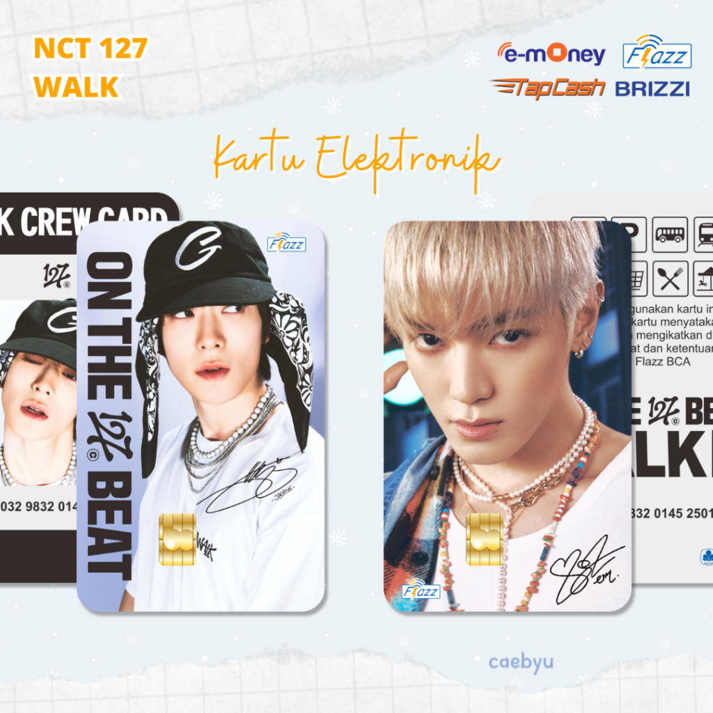 Flazz NCT 127 Walk Emoney Tapcash Brizzi NCT127 Kartu Elektronik E Money Tap Cash E-Toll e toll KPop