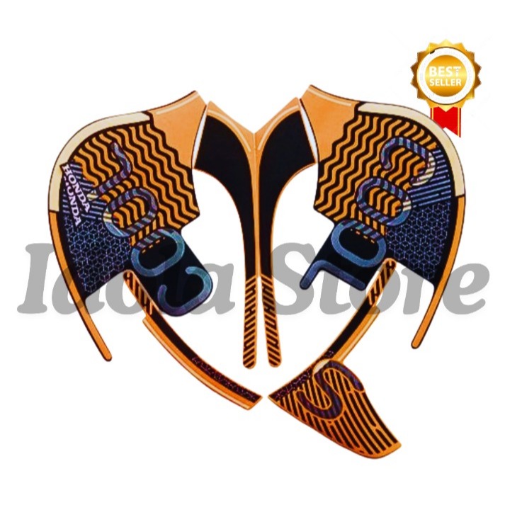 Stiker Striping Scoopy Fashion 2022 Orange Hitam List Stiker Scoopy Fashion 2022 Terbaik