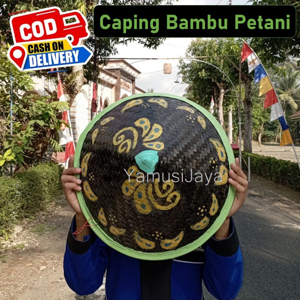 Caping Batik l Topi Caping Petani Motif Batik Cantik