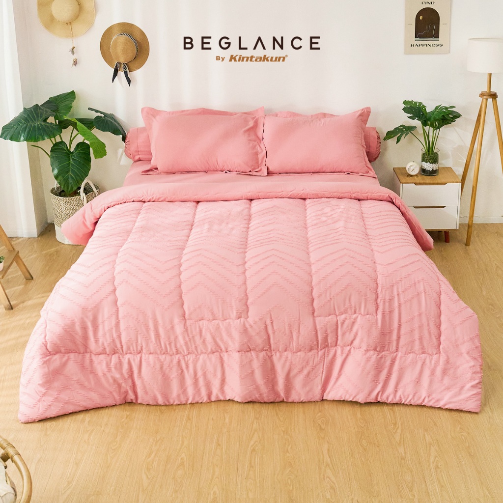 Kintakun Beglance Microsuede Bedcover Set Jacquard Solara 160/180 Tinggi 30cm