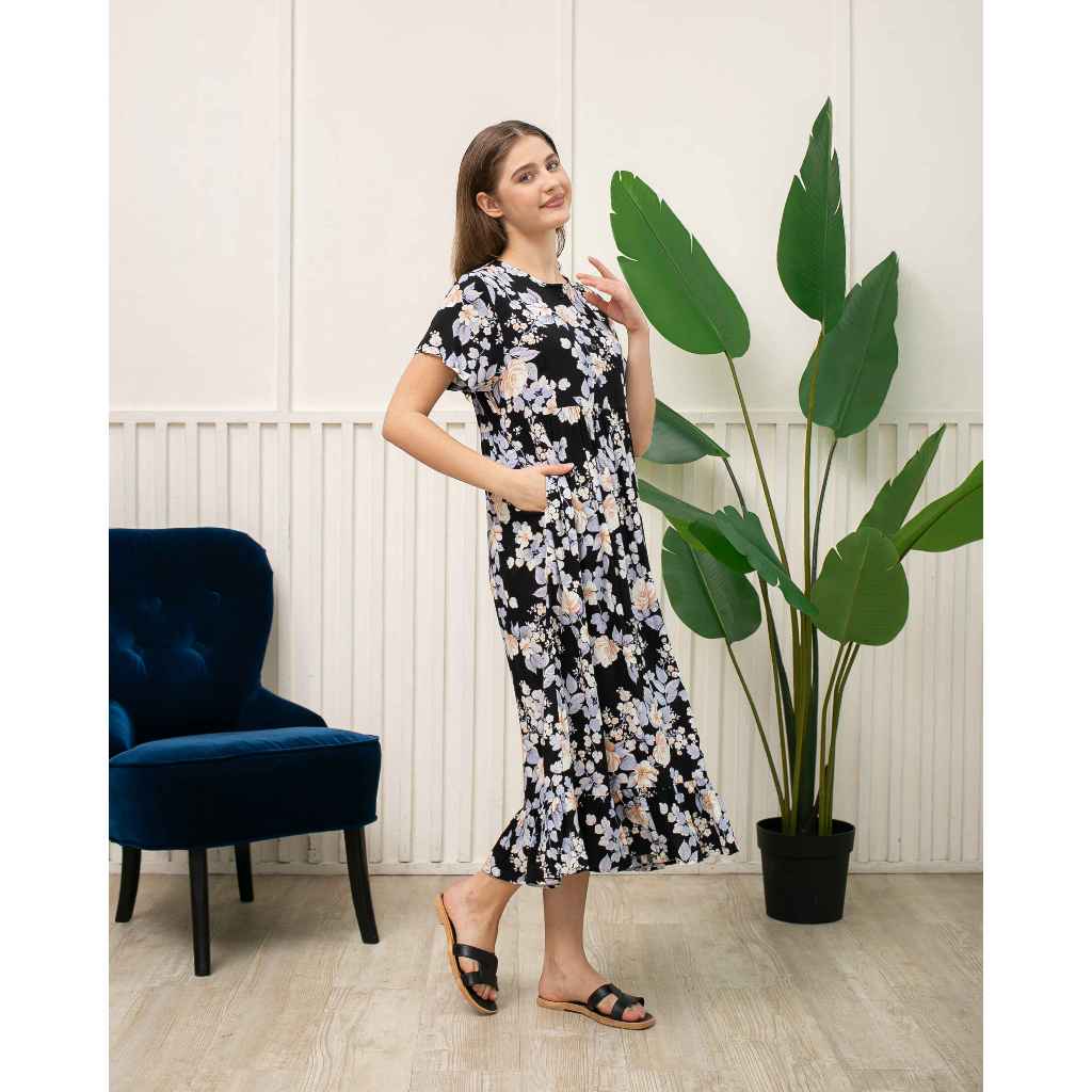 Daster Premium / khalifs.sleepwear / Vintage Black