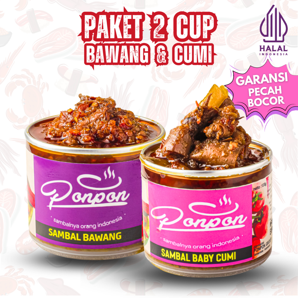 

SAMBAL BABY CUMI ASIN PEDAS DAN SAMBEL BAWANG GORENG Paket Hemat Isi 2 pcs Murah Hemat di Kantong