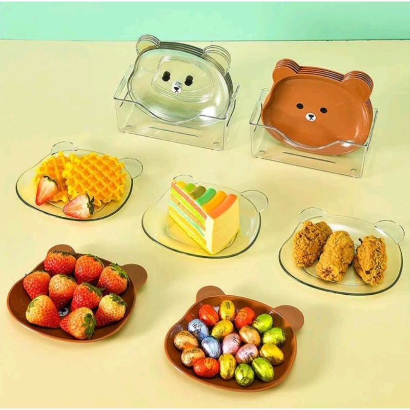 Piring Snack MINI Anak Lucu Karakter Beruang Unik Menarik