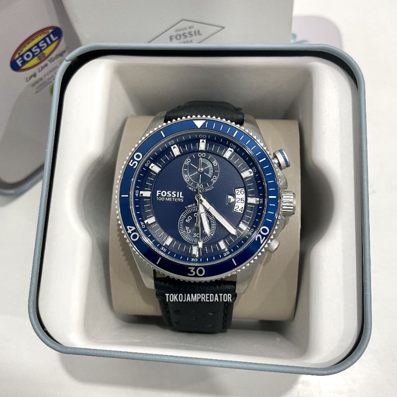 JAM TANGAN PRIA FOSSIL CH2945 BLACK SILVER BLUE ORIGINAL